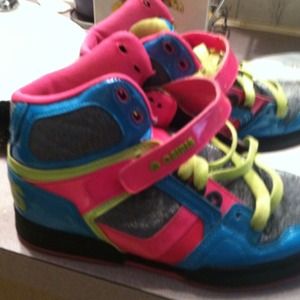 Osiris size 8 pink green and blue