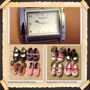 Bundle Kenneth Cole Watch,size 5 & 6 toddler shoes