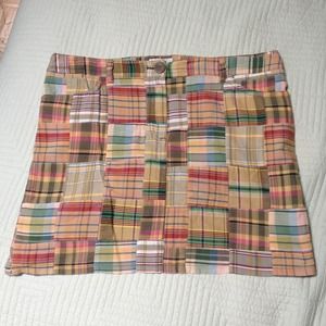 ⬇NEWLY REDUCED!⬇Cotton Madras Patchwork Miniskirt