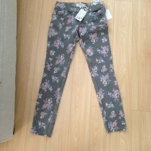 Jolt floral jeans gray wash