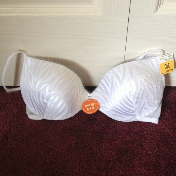White zebra print bra!