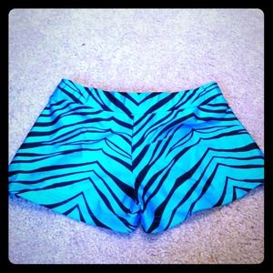 SOLD! REDUCED💗💗!! Blue zebra spandex:)
