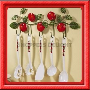 🍎Apple Utensil with Hanging Rack🍎