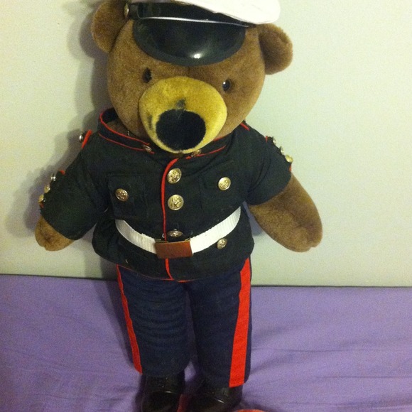 Marine corps bear in dress blues