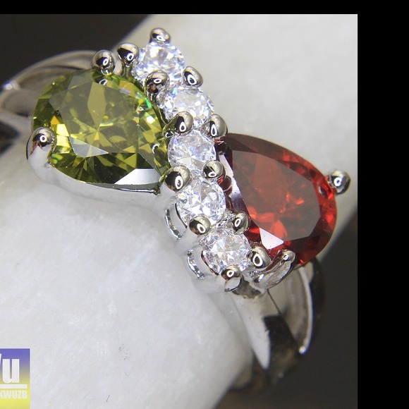 Jewelry - Brand new red and green wedding ring
