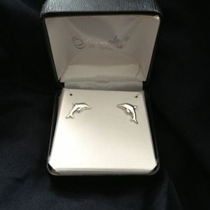 Sterling Silver Dolphin Earrings