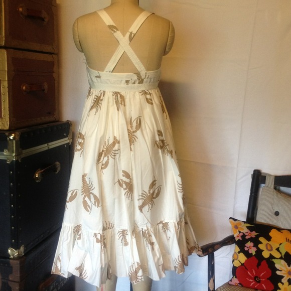 J. Crew Dresses J Crew Adorable White Lobster Dress Poshmark