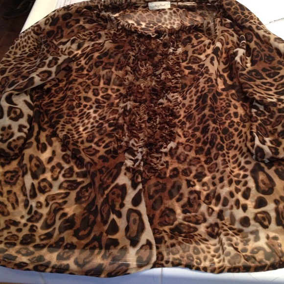 Cheetah print blouse!