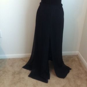 Split seam sheer pants