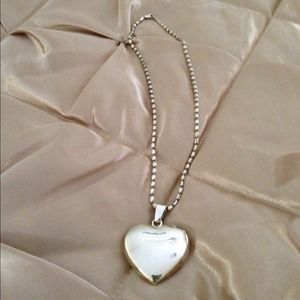 💐HP💐 💯% 925 Italy Sterling Silver Chain & Heart