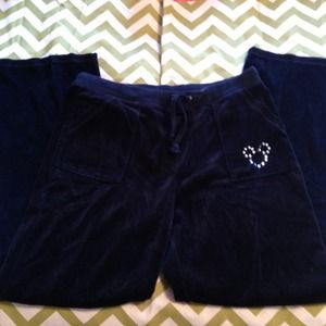 Blk Disney velour pants w/ rhinestone Mickey head