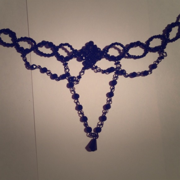 🌸black gem choker🌸