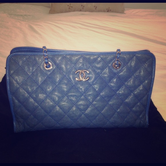 Dark Blue Chanel Classic Bag
