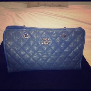 Dark Blue Chanel Classic Bag