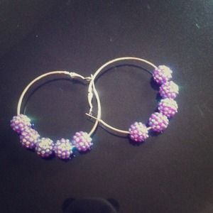Purple & silver earrings!