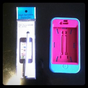 Bundle. iPhone case and stylus pen