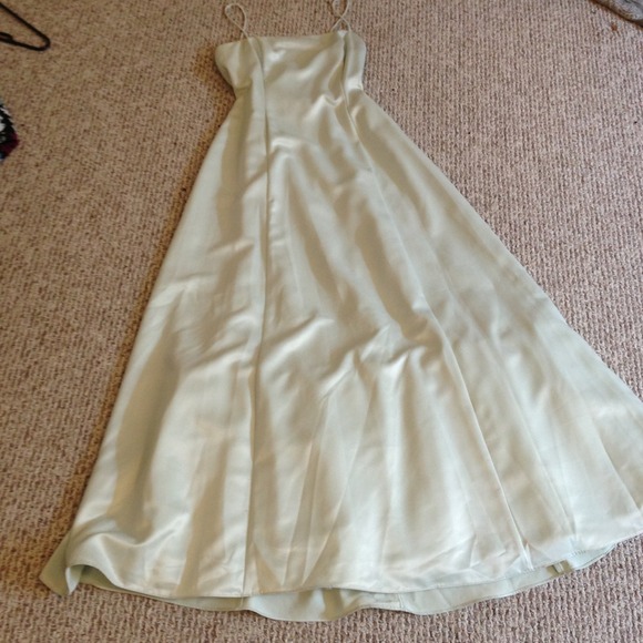 Mint green ball gown