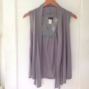Gray boho Vest