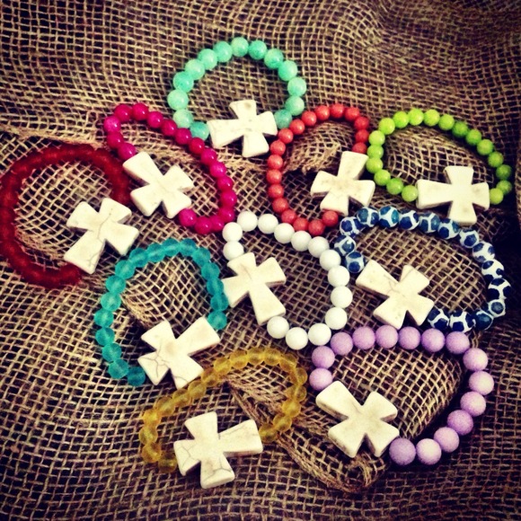 Stone Cross Bracelets!