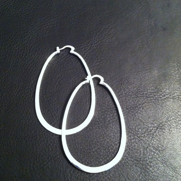 Silver hoop earrings