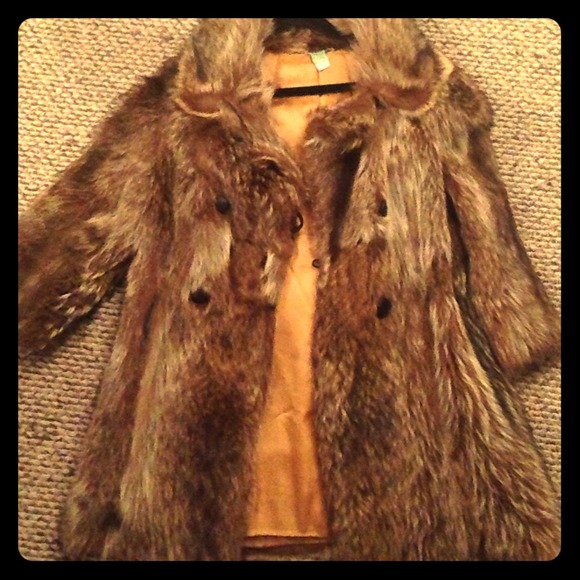Real fur vintage coat