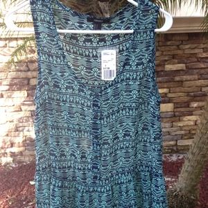 -New w/ tags- Forever 21 mint and navy blue dress