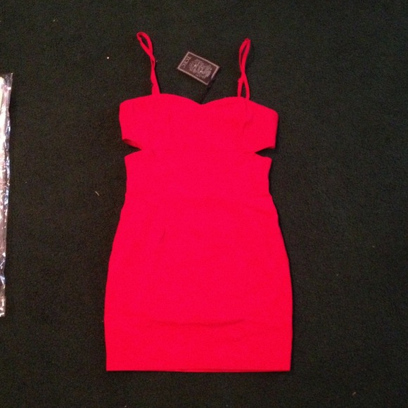 Red Cutout Club Dress