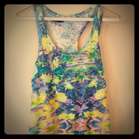 Joes jeans atrium print racer back tank NWT