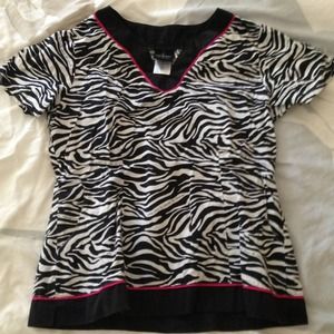 Sold🔴Baby Phat Zebra scrub top❤❤