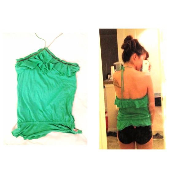 Hollister Halter with Ruffled top and Beading XS