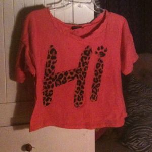 "Hi" crop top