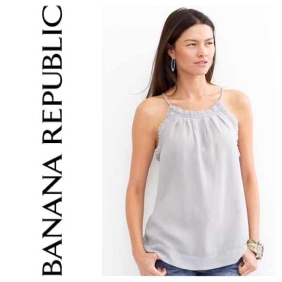 💢SOLD💢 Banana Republic Silk Pleated Tank