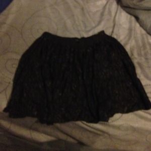 Black lace skirt