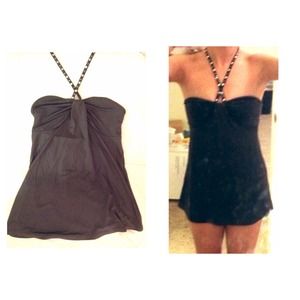 Dark Grey Sequined Halter size S!