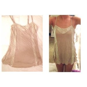 Frenchi Lacy Soft Pink tank SIZE S