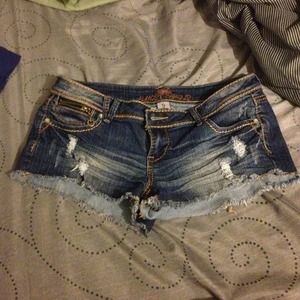 Dark blue jean shorts