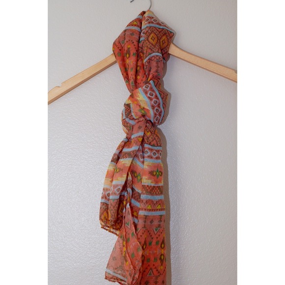 SOLD || Tribal print scarf - Picture 3 of 3