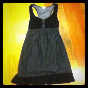 Black lace and dark grey summer dress!