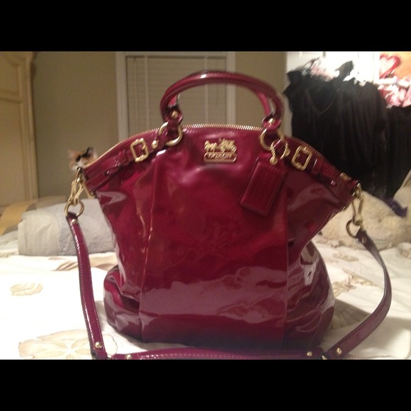 Sold. Authentic coach patent Madison Lindsey $428