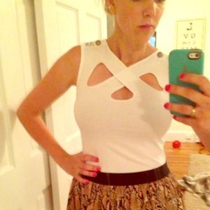 Armani cross cross top. White size XS
