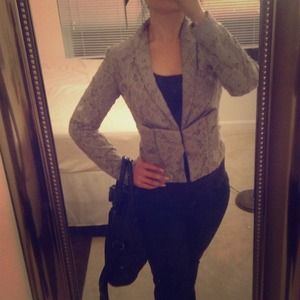 Reserved for Bethmello- H&M lace bow blazer, grey