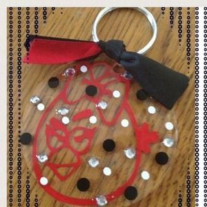 Angry Bird bling keychain