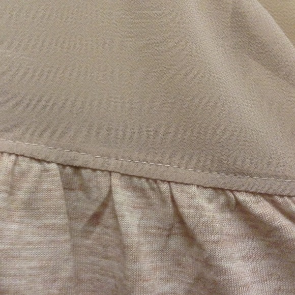 Champagne Flowy/Chiffon Shirt - Picture 3 of 3