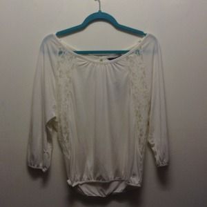 Flowy Shirt W/ Lace Detailing