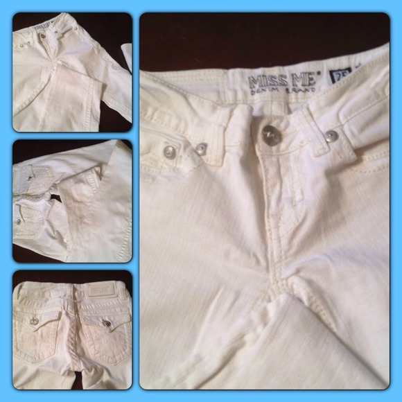 Miss me white Irene bootcut jeans sz 26