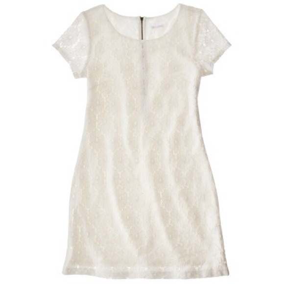 Eyelet shift dress