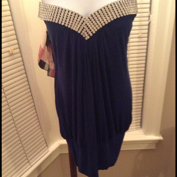 Sold in a bundle! Royal blue strapless dress