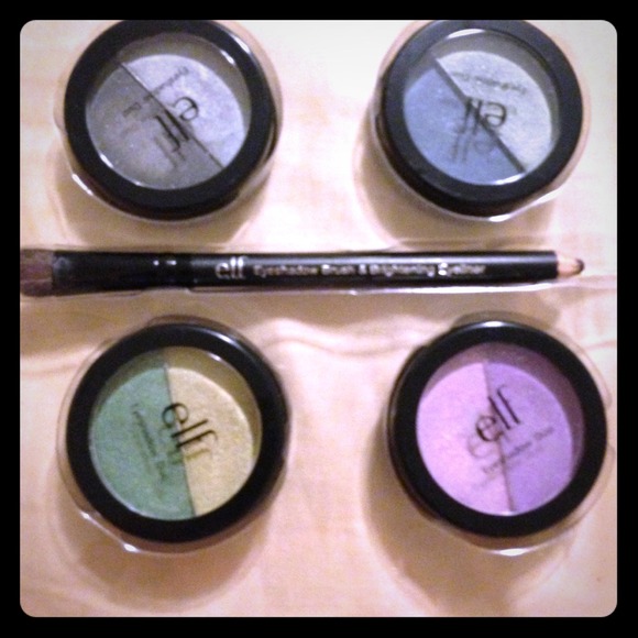 Elf eyeshadow duo + pencil and brush