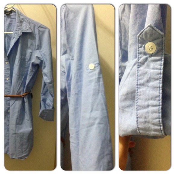 HOST PICK!! F21 - long button down shirt with belt - Picture 2 of 3
