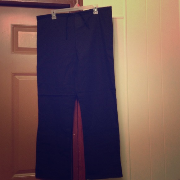 Black drawstring scrub pants-never worn